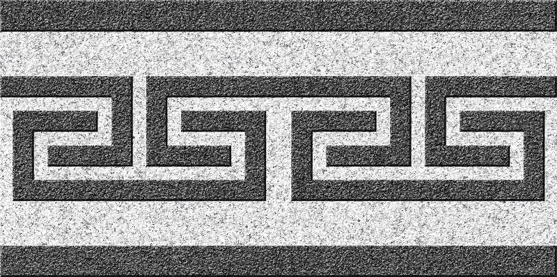 中式回纹-芝麻白配芝麻黑