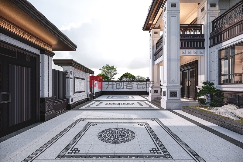 福寿图-芝麻白配深灰