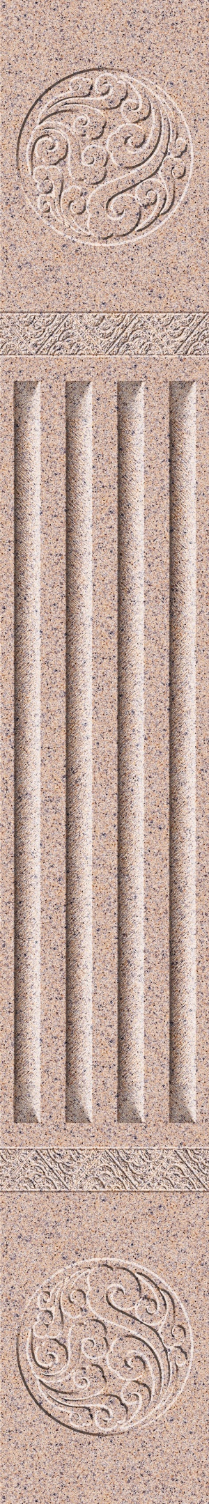 金沙红-祥云凹凸板-双祥云