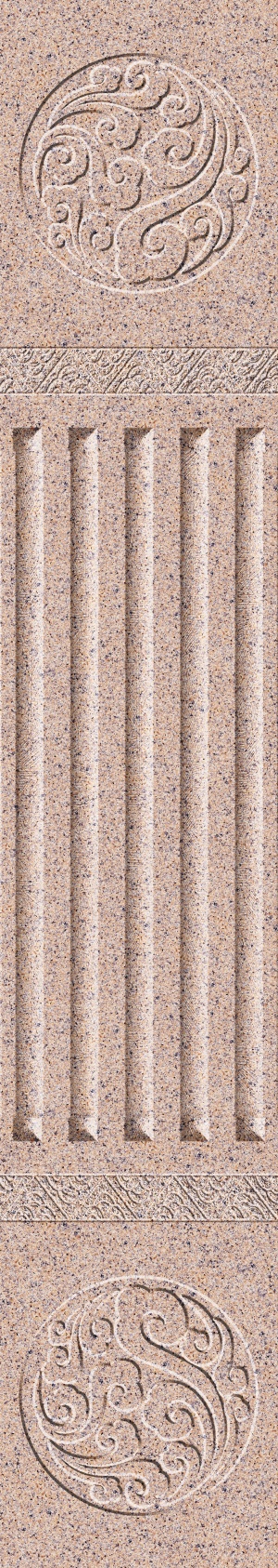 金沙红-祥云凹凸板-双祥云