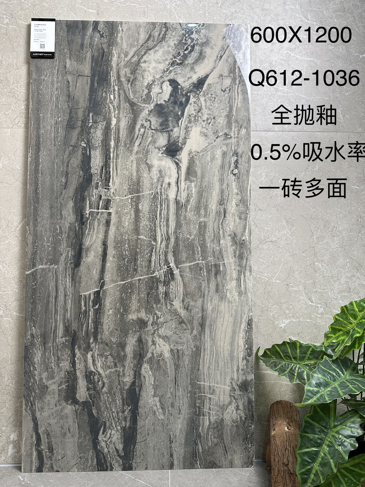 Q612-1036 高光全抛釉面 0.5%吸收率