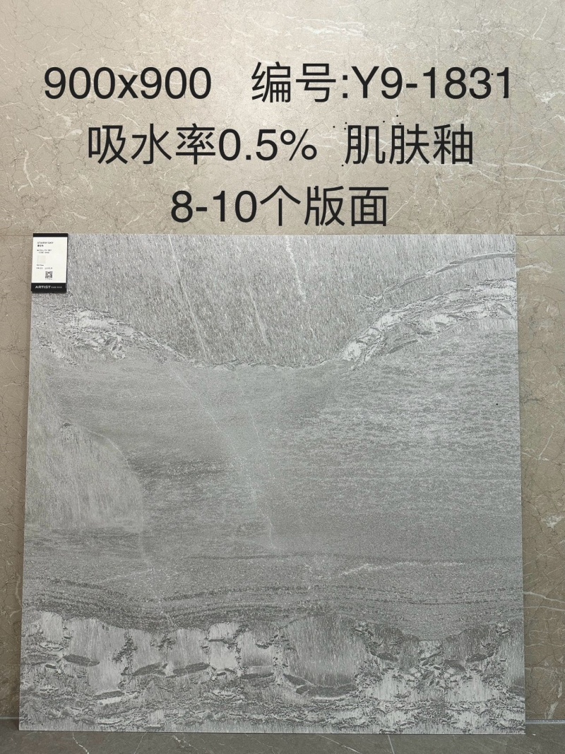 阿迪斯室内砖 数码釉 肌肤面 星空灰 Y9-1831 双0吸水 通体底