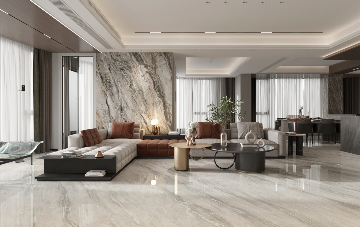 亮光 希腊灰 一石六面AB连纹