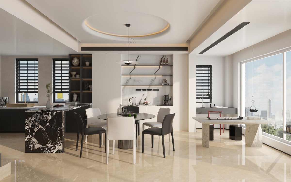 亮光 布拉格米黄 一石七面 自然切面