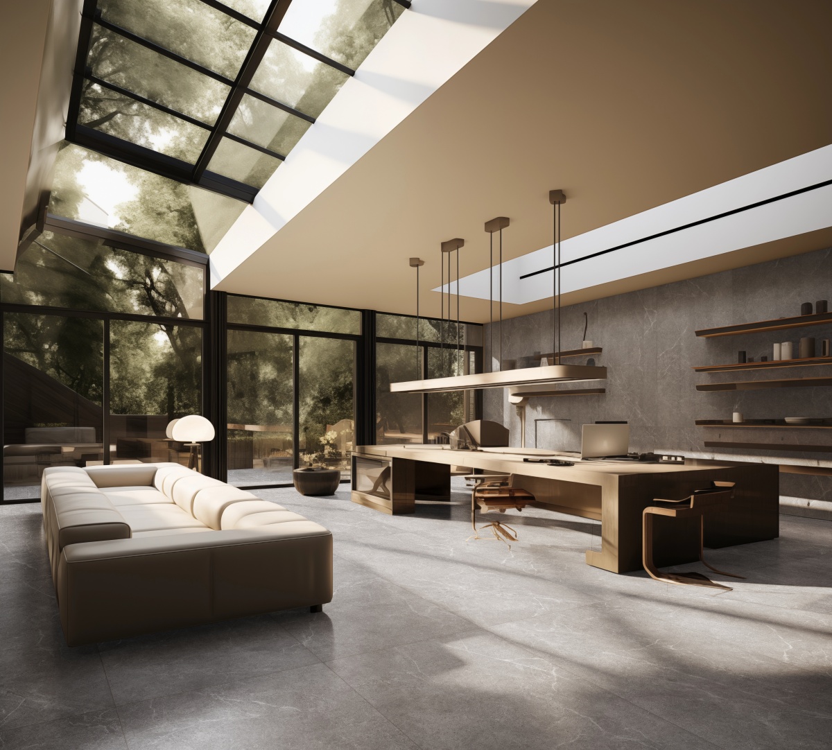 715SR812文莱浅灰 一石五面 自然切面 哑光(金丝绒)