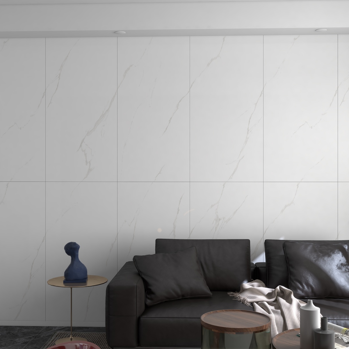 亮光 通体超平釉 JM61201冰岛白 一石七面 自由连纹