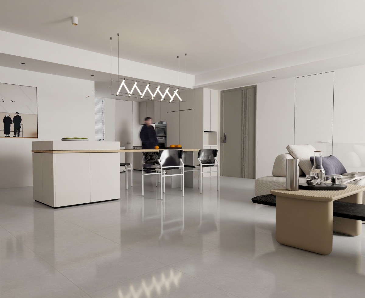 亮光 超晶通体大理石 612GT053 北斗岩 一石五面 自由连纹 亮光通体